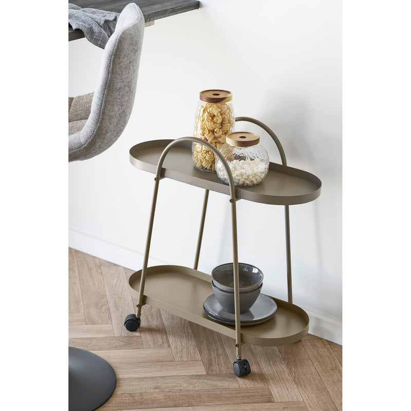 House Nordic - Empoli Barvogn – 2 Hylder – Brun Stål – 27,5 x 60 x 64 cm