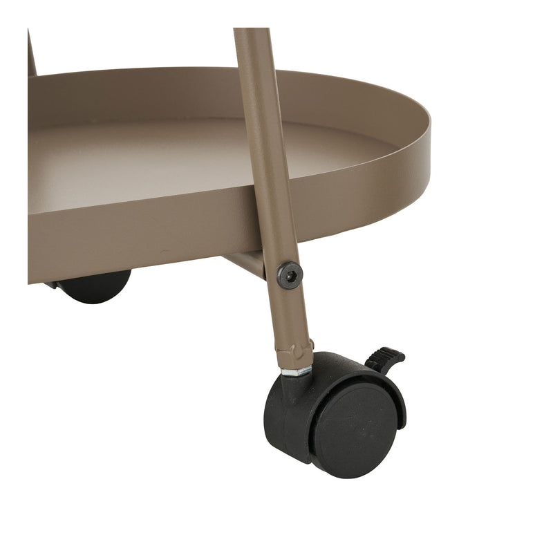 House Nordic - Empoli Barvogn – 2 Hylder – Brun Stål – 27,5 x 60 x 64 cm