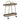 House Nordic - Empoli Barvogn – 2 Hylder – Brun Stål – 27,5 x 60 x 64 cm - Bolig og Haven