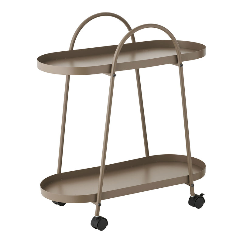 House Nordic - Empoli Barvogn – 2 Hylder – Brun Stål – 27,5 x 60 x 64 cm