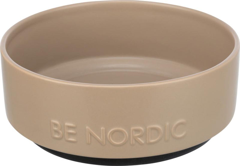 BE NORDIC - Skål i Keramik,Taupe med Gummikant - 0,5l el. 1,2l