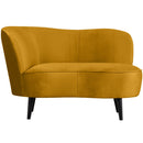 SARA LOUNGE ARMCHAIR LEFT VELVET OCHRE