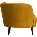 SARA LOUNGE ARMCHAIR LEFT VELVET OCHRE