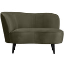 SARA LOUNGE ARMCHAIR LEFT VELVET WARM GREEN