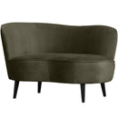 SARA LOUNGE ARMCHAIR LEFT VELVET WARM GREEN