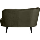 SARA LOUNGE ARMCHAIR LEFT VELVET WARM GREEN