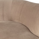 SARA LOUNGE ARMCHAIR LEFT VELVET KHAKI