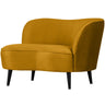 SARA LOUNGE ARMCHAIR RIGHT VELVET OCHRE