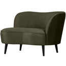SARA LOUNGE ARMCHAIR RIGHT VELVET WARM GREEN