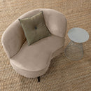 SARA LOUNGE ARMCHAIR RIGHT VELVET KHAKI