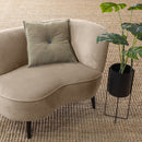 SARA LOUNGE ARMCHAIR RIGHT VELVET KHAKI