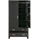 DIAN WARDROBE CABINET PINE BLACK [fsc]
