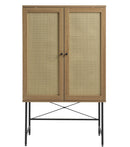 Pensacola Skab, Melamin Egetræs-Look, 80x40x135 cm, 2 Døre