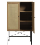 Pensacola Skab, Melamin Egetræs-Look, 80x40x135 cm, 2 Døre