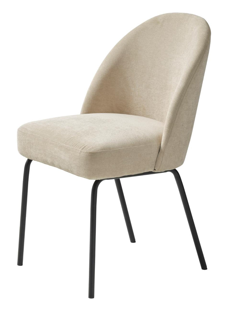 Creston Spisebordsstol, Sand Chenille, 48,5x57x83,5 cm, Sæt af 2