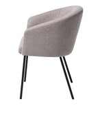 Easton Spisebordsstol, Lysegrå, 57x59x80 cm, Sæt af 2