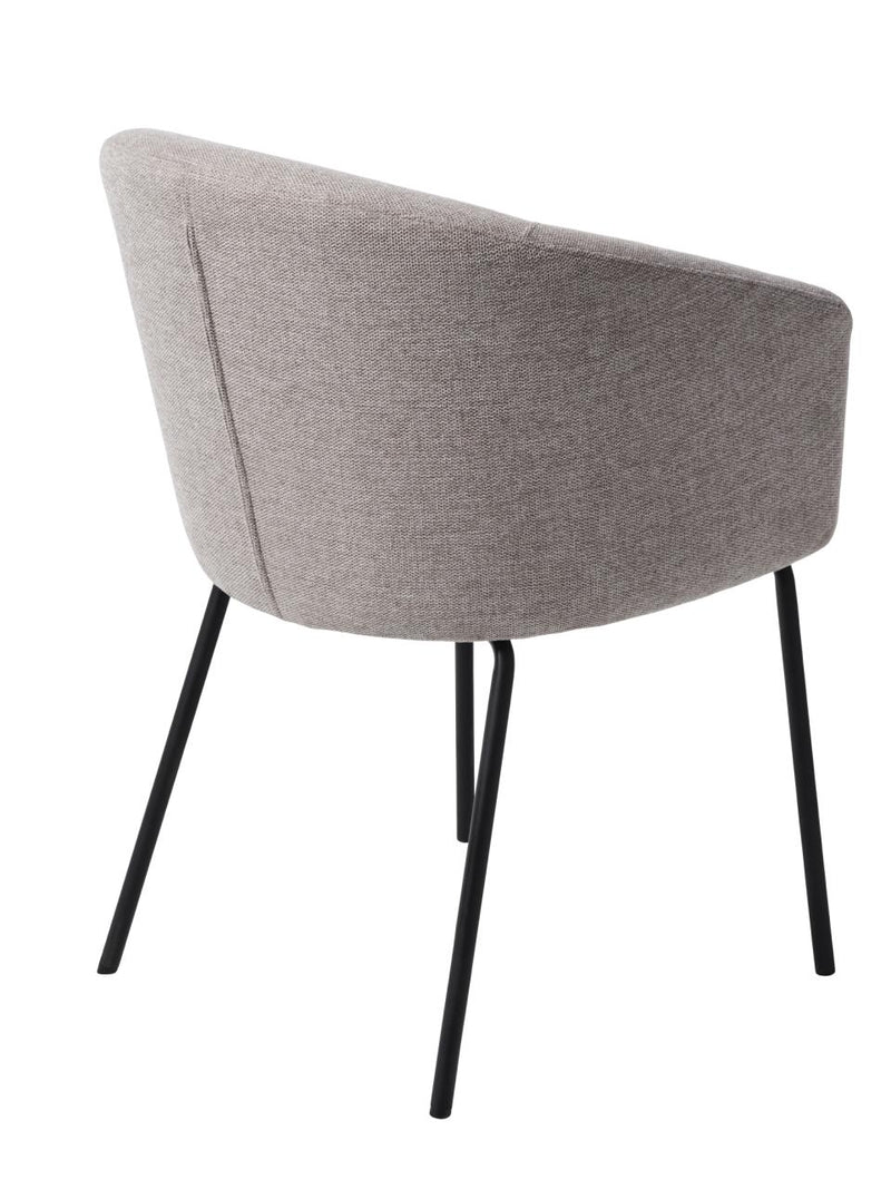 Easton Spisebordsstol, Lysegrå, 57x59x80 cm, Sæt af 2