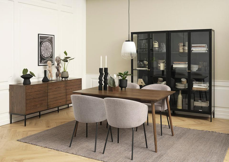 Easton Spisebordsstol, Lysegrå, 57x59x80 cm, Sæt af 2