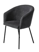 Easton Spisebordsstol, Mørkegrå, 57x59x80 cm, Sæt af 2