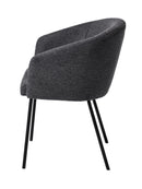 Easton Spisebordsstol, Mørkegrå, 57x59x80 cm, Sæt af 2