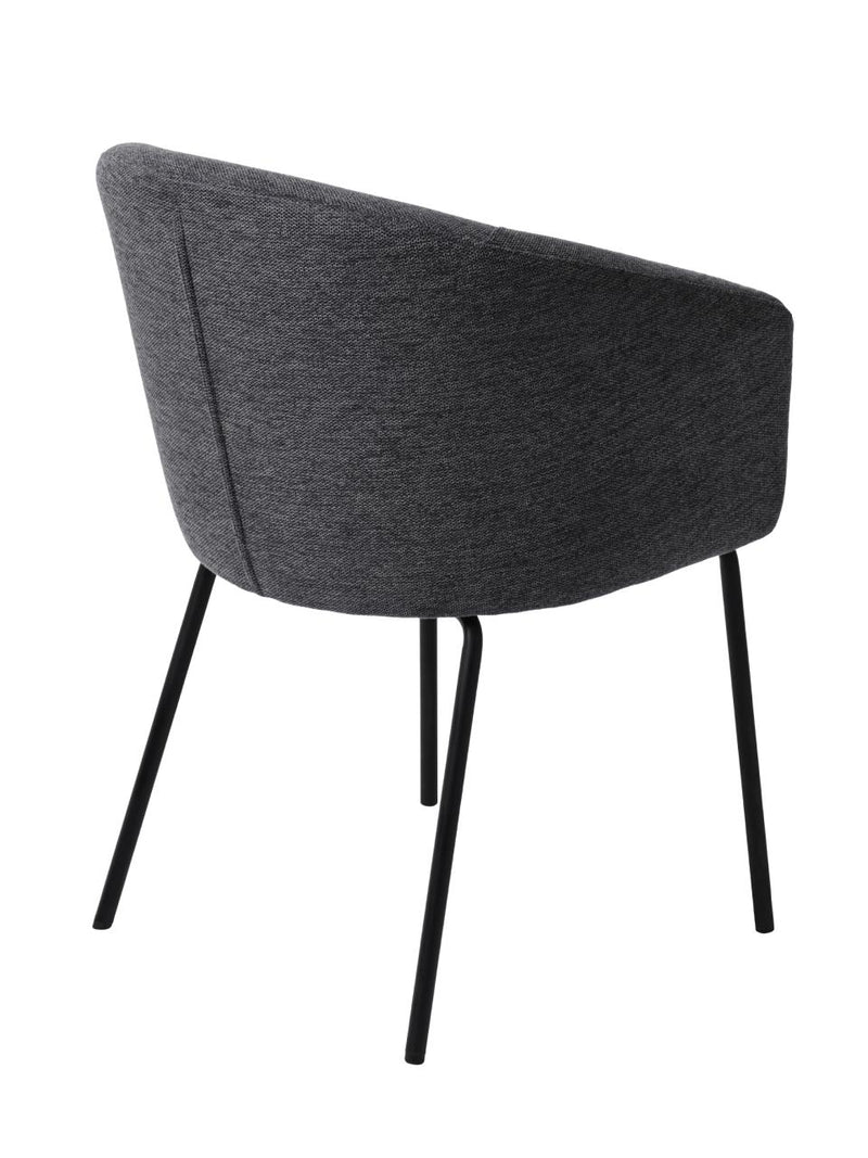 Easton Spisebordsstol, Mørkegrå, 57x59x80 cm, Sæt af 2