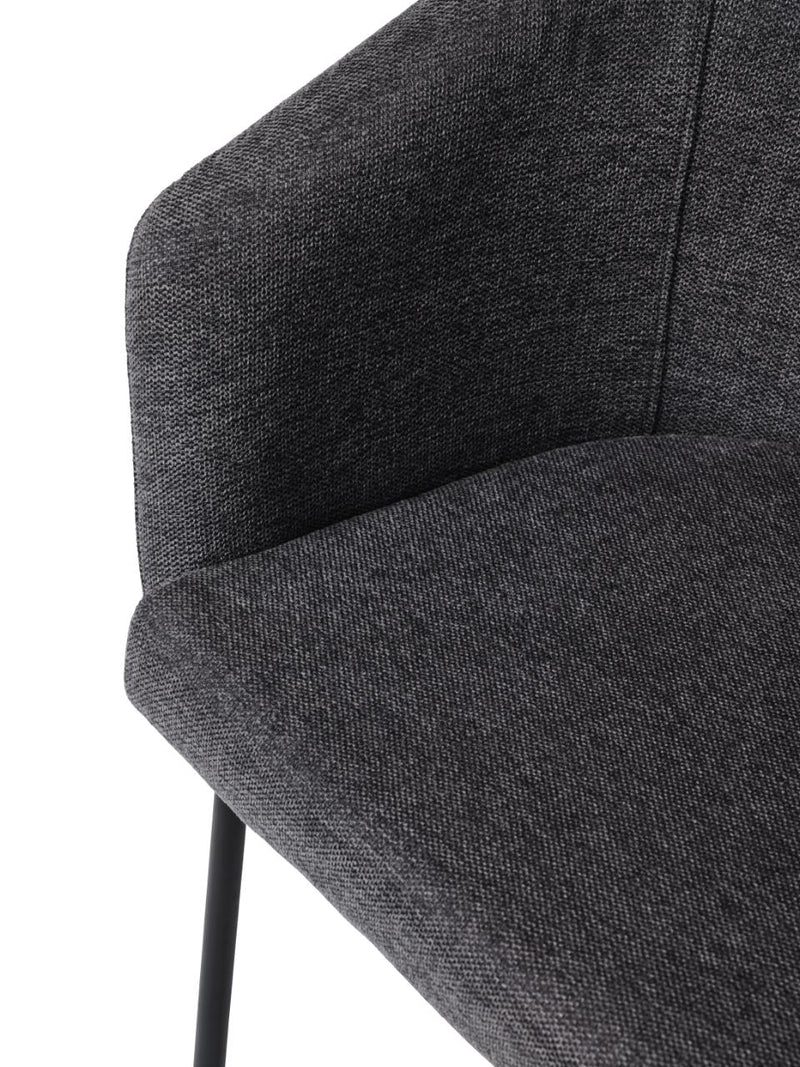 Easton Spisebordsstol, Mørkegrå, 57x59x80 cm, Sæt af 2