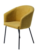 Easton Spisebordsstol, Sennepsgul, 57x59x80 cm, Sæt af 2