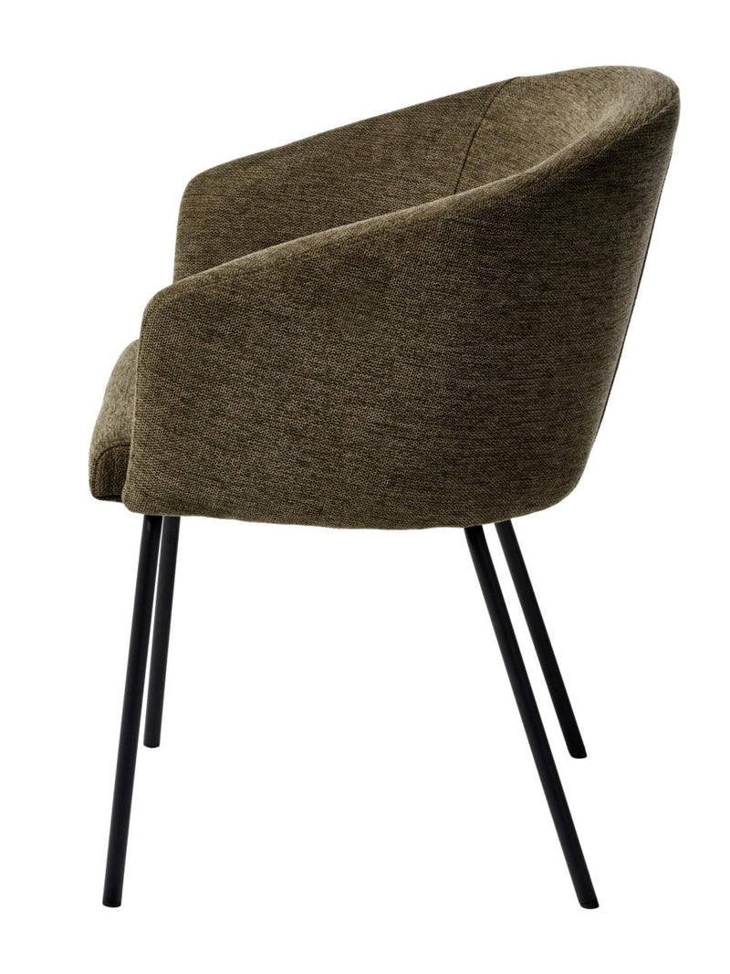 Easton Spisebordsstol, Olivengrøn, 57x59x80 cm, Sæt af 2