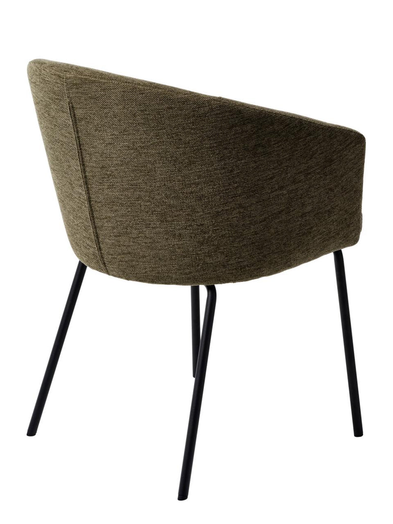 Easton Spisebordsstol, Olivengrøn, 57x59x80 cm, Sæt af 2