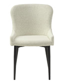 Ontario Spisebordsstol Offwhite Bouclé, 52x60x82 cm, Sæt af 2