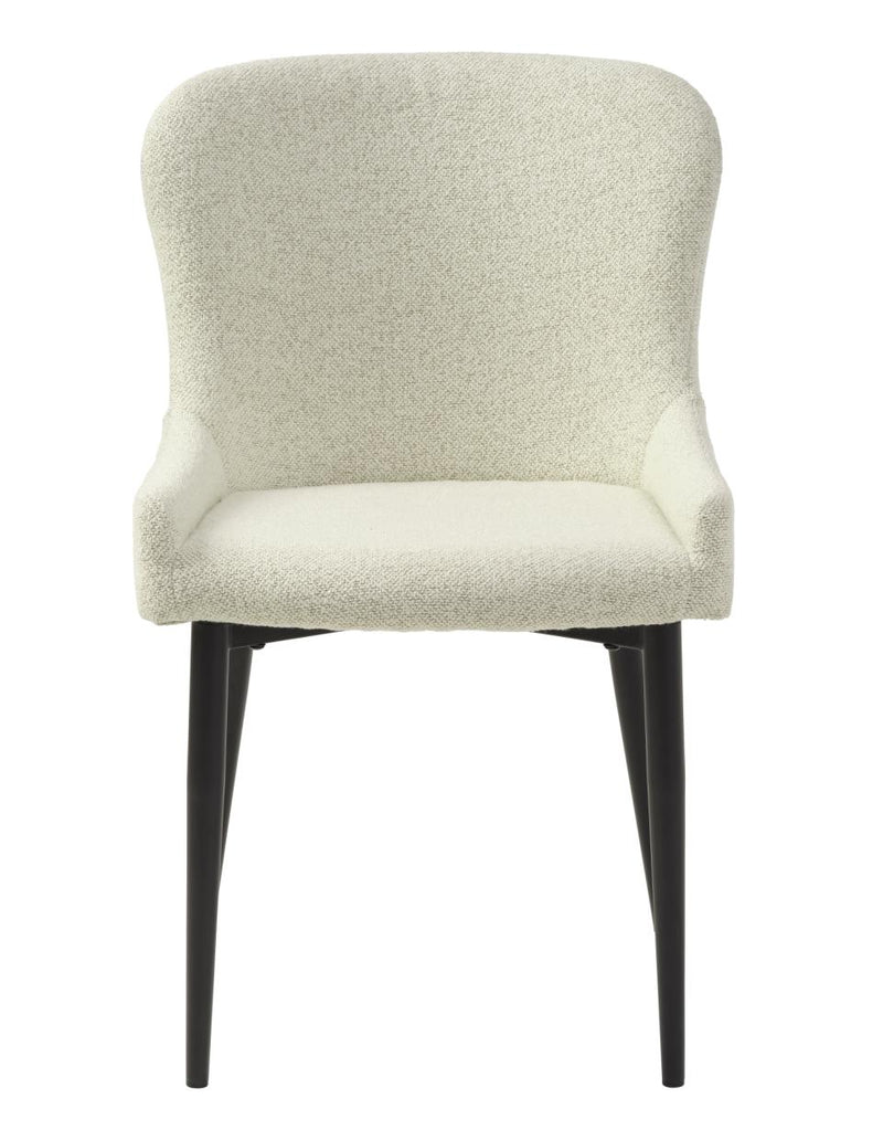 Ontario Spisebordsstol Offwhite Bouclé, 52x60x82 cm, Sæt af 2