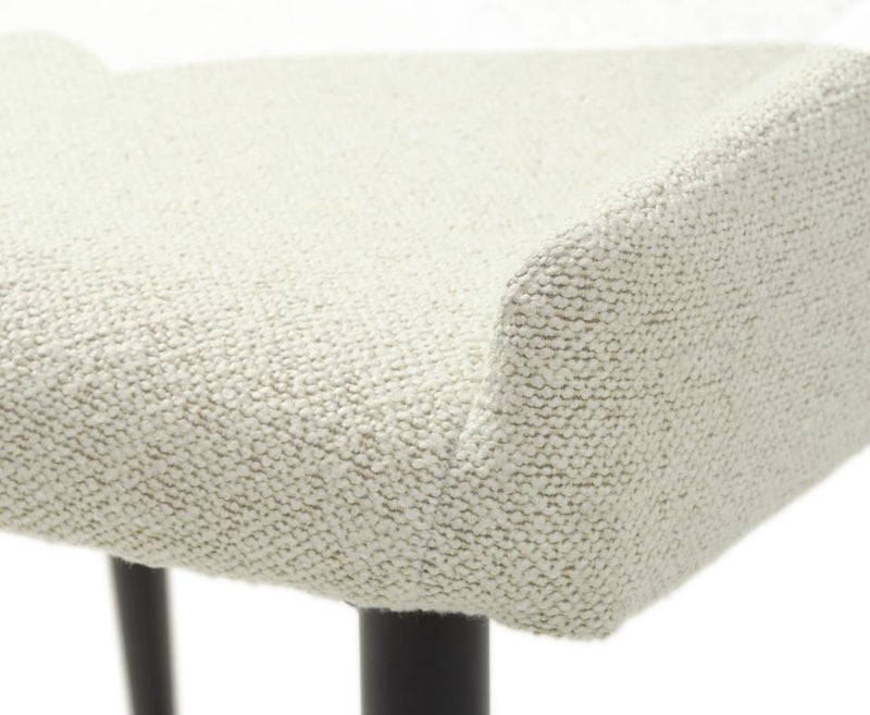 Ontario Spisebordsstol Offwhite Bouclé, 52x60x82 cm, Sæt af 2