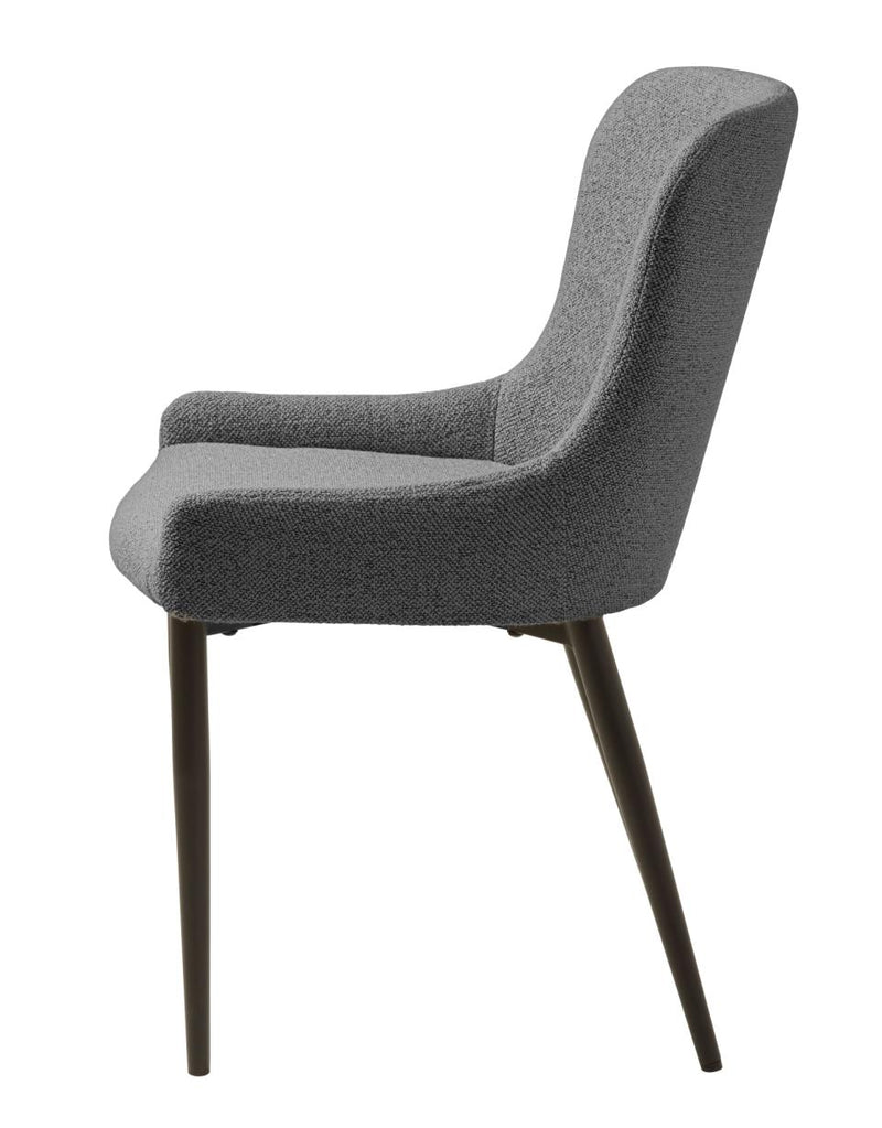 Ontario Spisebordsstol Mørkegrå Bouclé, 52x60x82 cm, Sæt af 2