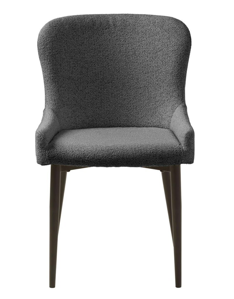 Ontario Spisebordsstol Mørkegrå Bouclé, 52x60x82 cm, Sæt af 2