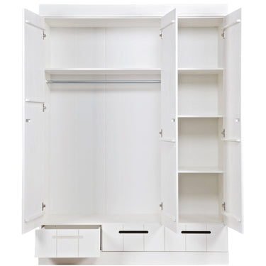 CONNECT 3-DOORS BASIC DRAWER - STRIP DOORS CAB WHITE [fsc]