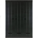 CONNECT 3-DOORS DRAWER - STRIP DOORS BLACK [fsc]