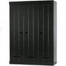 CONNECT 3-DOORS DRAWER - STRIP DOORS BLACK [fsc]
