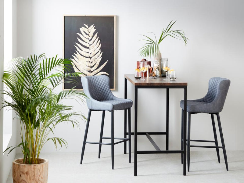 Ottowa Barstol, Grå PU, 48x57x105 cm