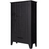 GIJS FARMER CABINET ROUGH SAWN PINE BLACK [fsc]