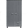 DENNIS WARDROBE WITH DRAWERS PINE STEEL GREY [fsc]