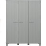 DENNIS 3-DOORS WARDROBE PINE CONCRETE CONCRETE GREY [fsc]