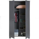DENNIS WARDROBE PINE STEEL GREY [fsc]