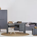 DENNIS WARDROBE PINE STEEL GREY [fsc]