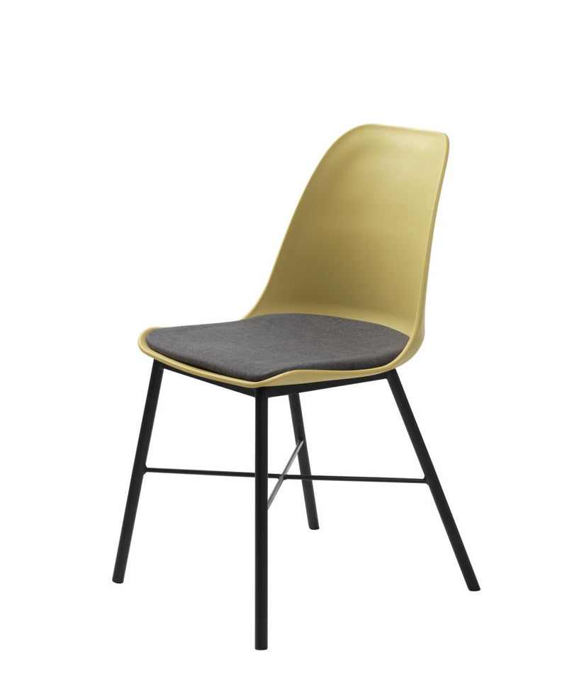 Whistler Spisebordsstol, Støvet Gul - Sæt af 2