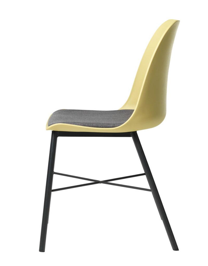 Whistler Spisebordsstol, Støvet Gul - Sæt af 2