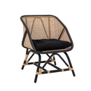 Bloomingville - Loue Loungestol, Sort, Rattan