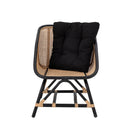 Bloomingville - Loue Loungestol, Sort, Rattan