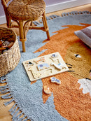 Bloomingville MINI - Leroy Tæppe, Multifarvet, Bomuld Ø130 cm