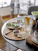 Bloomingville - Lecia Serveringsbakke, Natur, Jute sæt 3 stk.