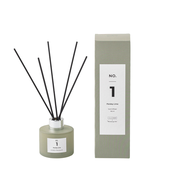 Illume X Bloomingville NO. 1 - Parsley Lime Duftpinde, Grøn, Duftevand